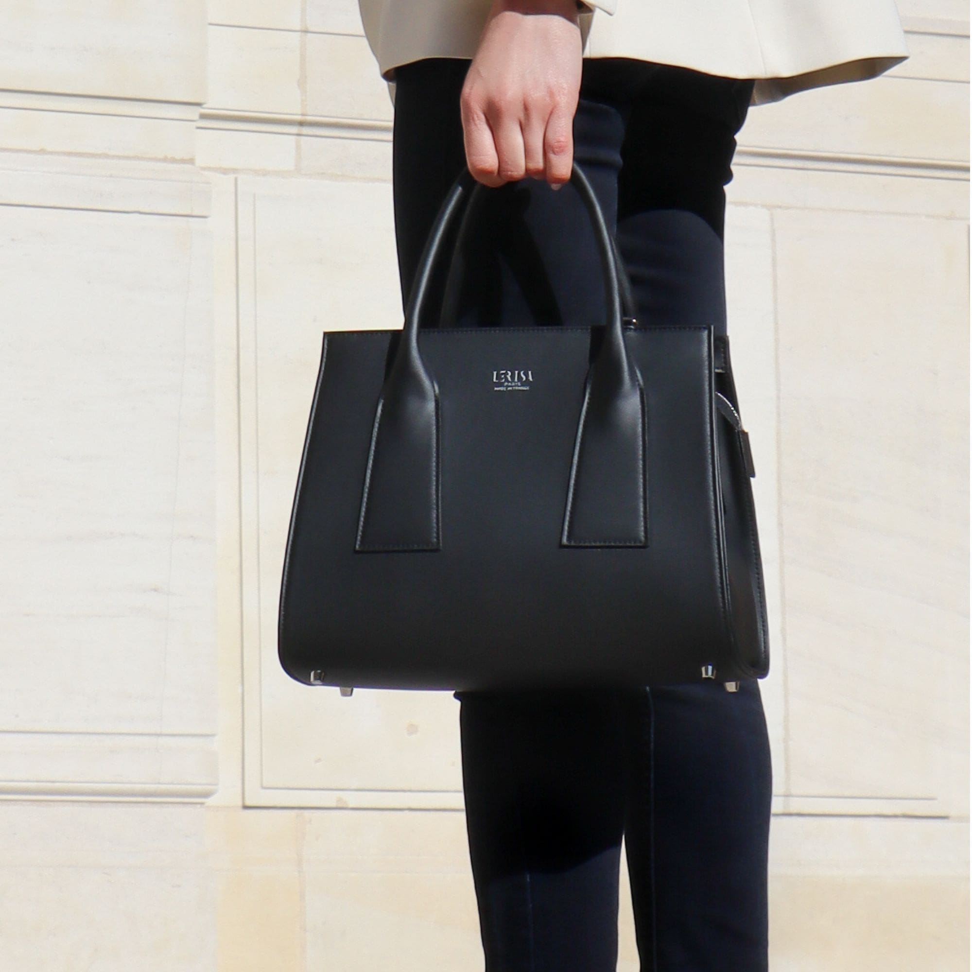 Sac Lérisa noir - sac à main éco-responsable  - sac à main vegan made in france