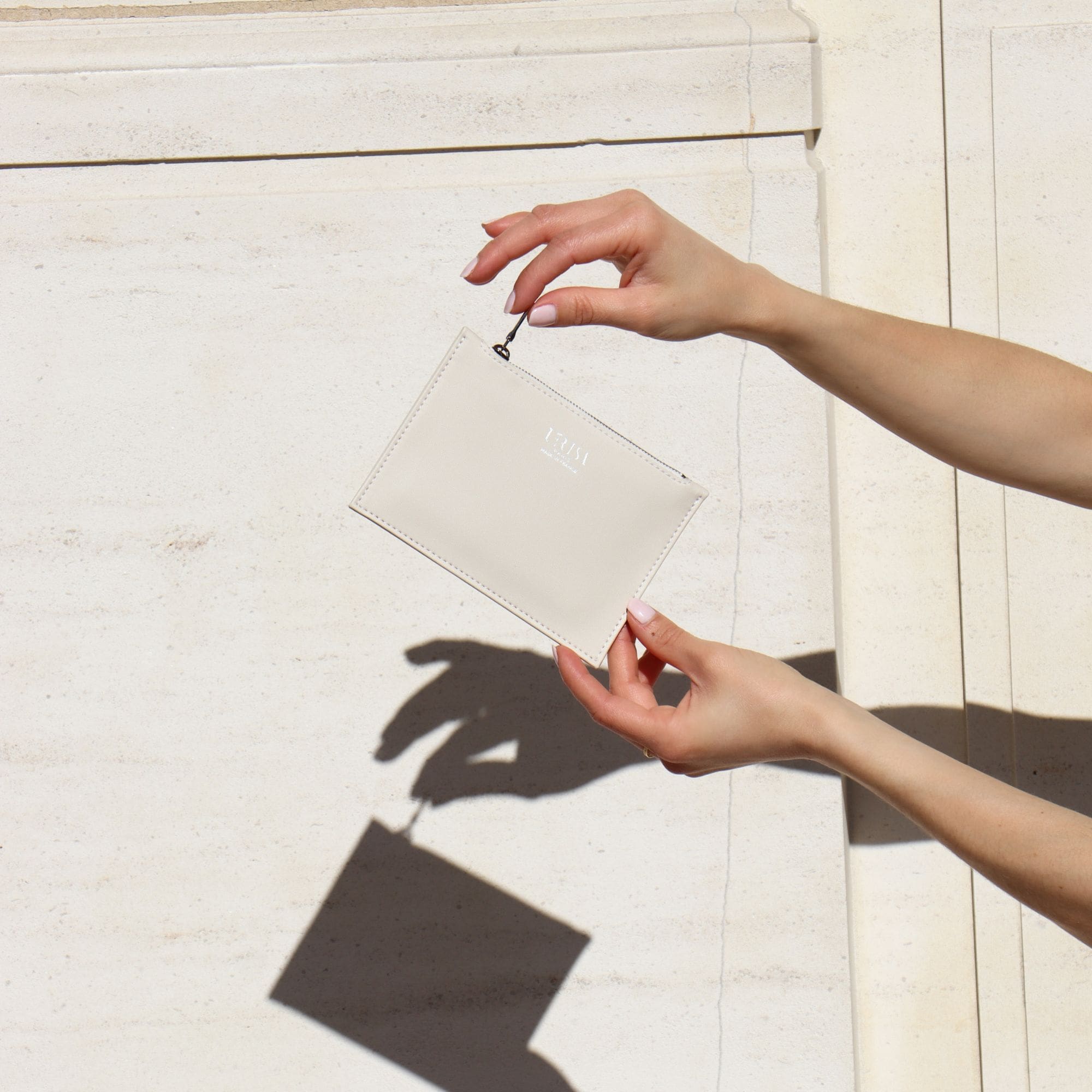 Petite pochette pour sac - Beige - Petite pochette vegan Made in France
